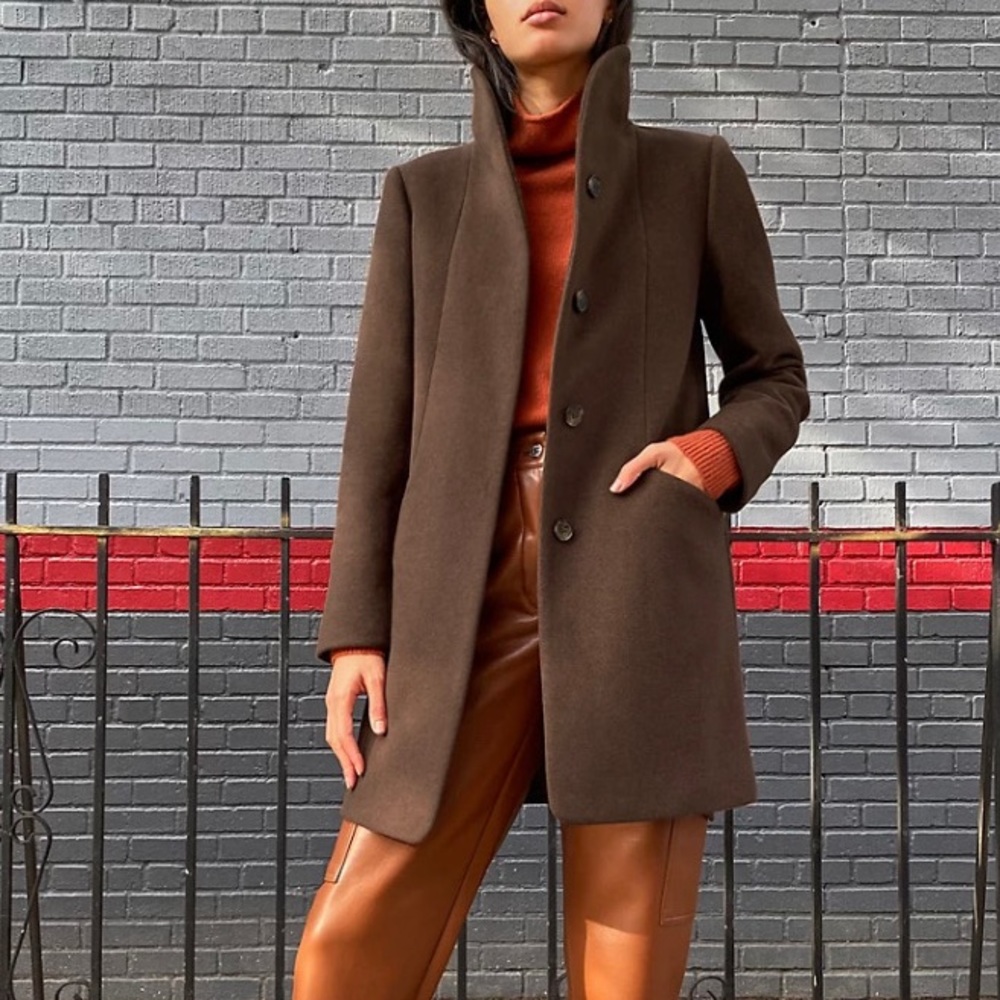 Aritzia Wilfred The Cocoon Coat, Dark Mocha Brown, XS